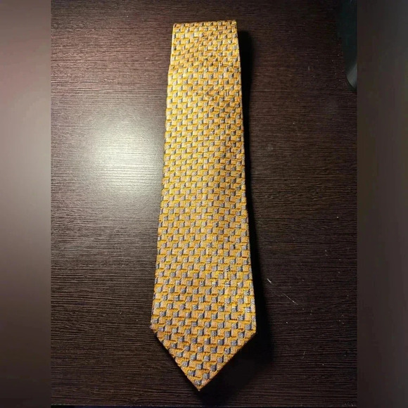 Ermenegildo Zegna 100% silk tie geometric pattern mint condition - Picture 6 of 8